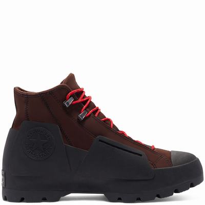 Converse Chuck Taylor Storm Boot - Miesten Matalavartiset Tennarit - TummanSuklaa/Punainen